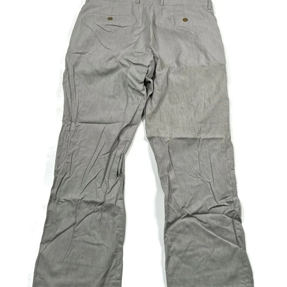 J‎ Crew Striped Chino Pants Mens 33 x 32 Straight Cotton Gray